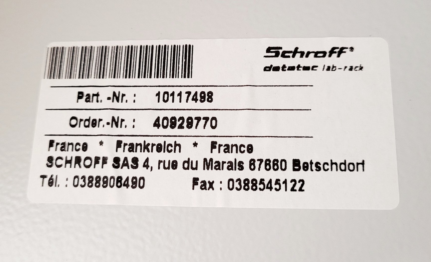 Image of 2x Schroff LABRACK 36 U Racking Units