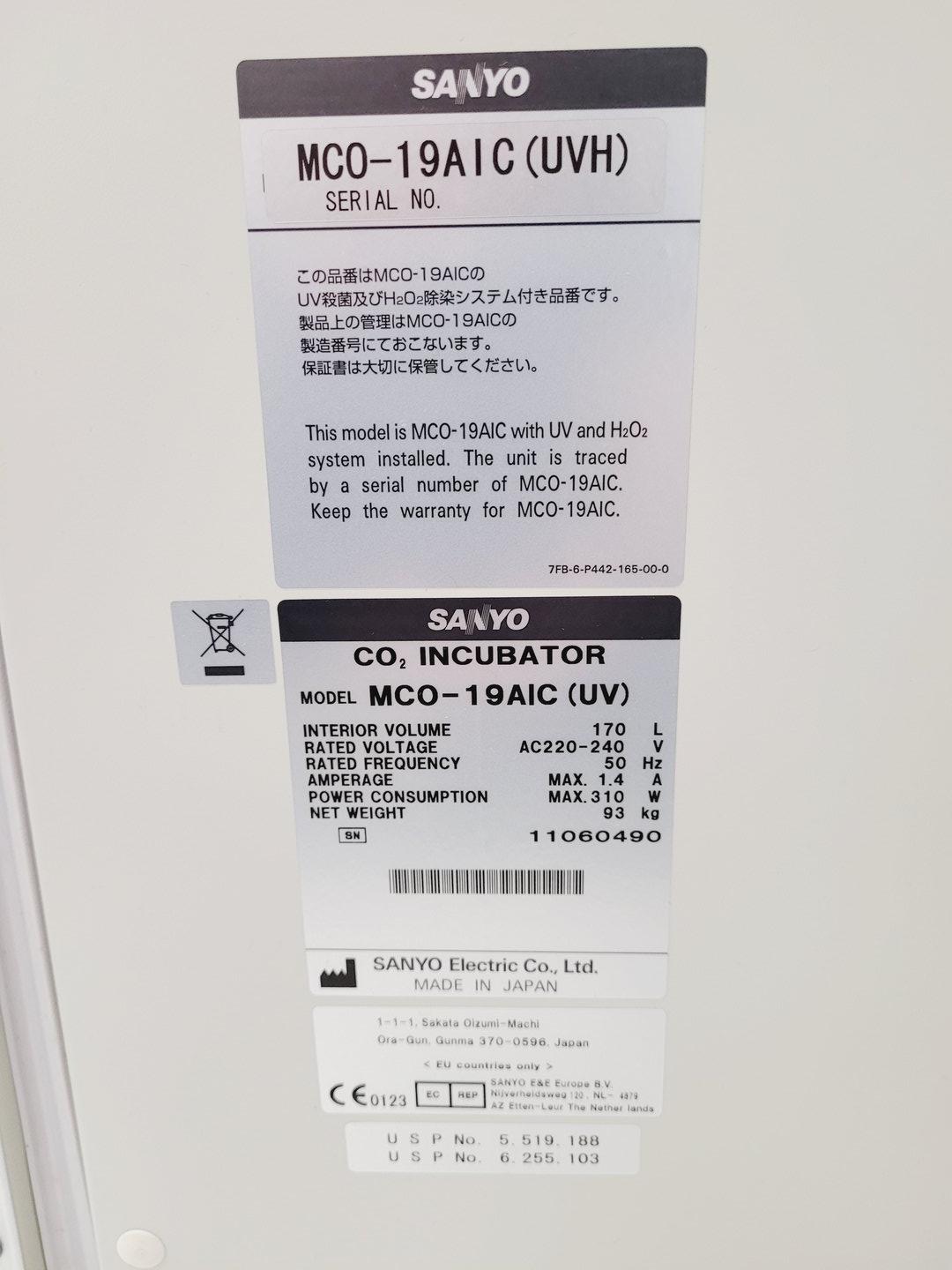 Image of Sanyo CO2 laboratory Incubator Model MCO-19AIC (UV) Lab Spares/Repairs