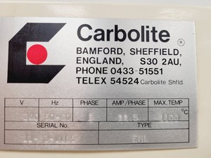 Thumbnail image of Eurotherm Carbolite EML Laboratory Furnace Lab