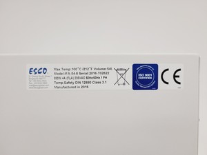 Thumbnail image of Esco Isotherm Forced Convection Laboratory Incubator IFA-54-8 Lab