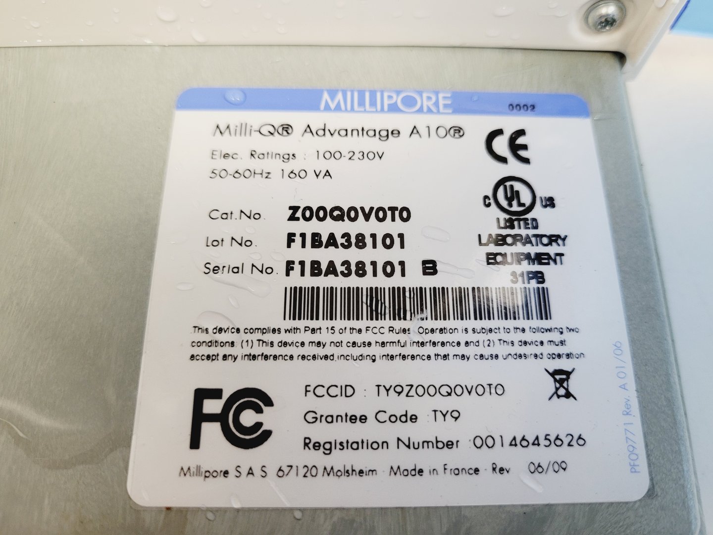 Image of Millipore Milli-Q Advantage A10 &  Water Purification System Q-POD Lab