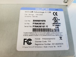 Thumbnail image of Millipore Milli-Q Advantage A10 with Q-POD Water Purification System Lab