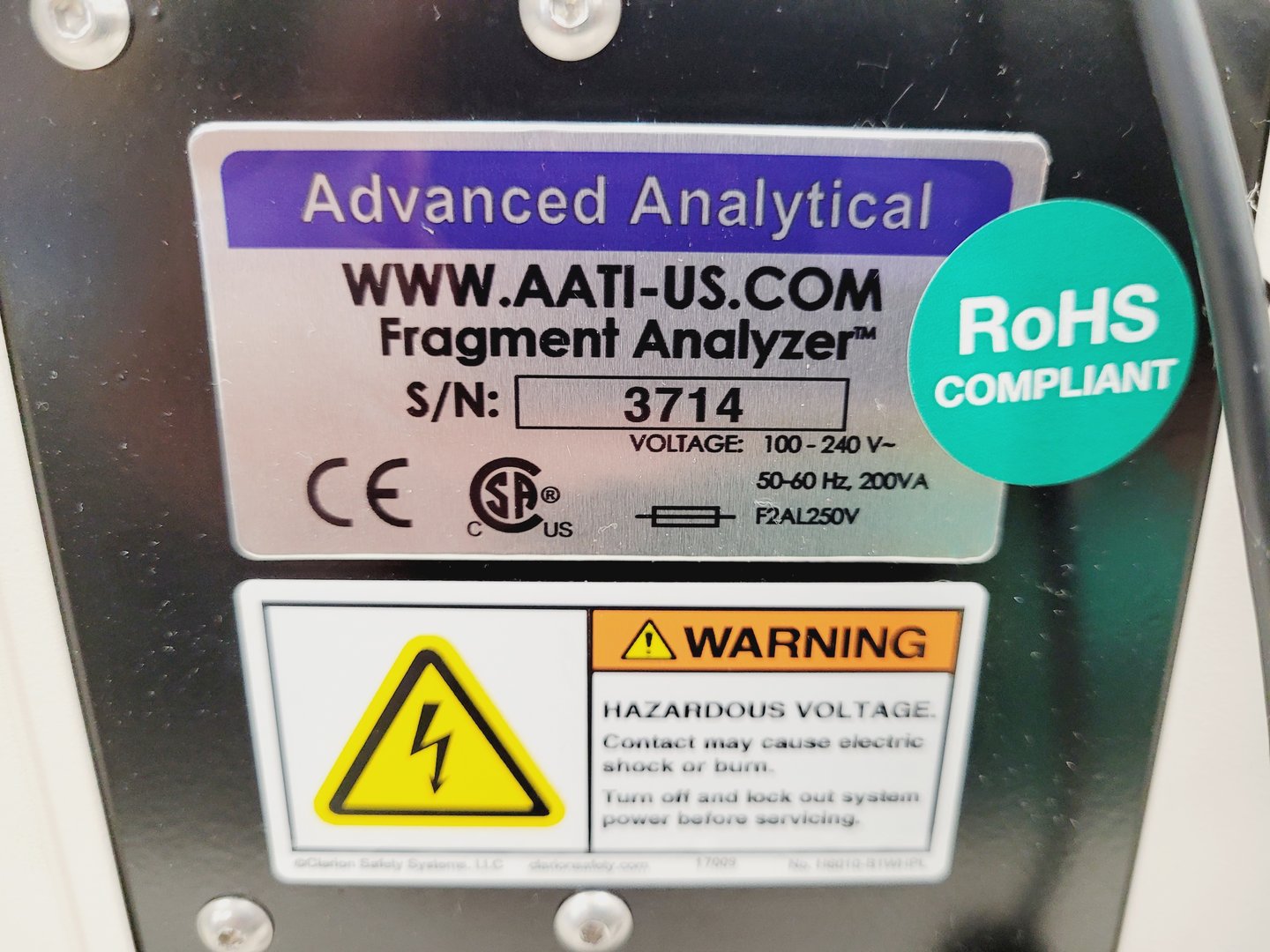 Image of Advanced Analytical Fragment Analyzer Automated CE System Lab