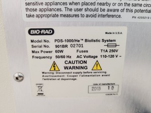 Thumbnail image of Bio-Rad PDS-1000/He Biolistic Particle Delivery System Lab