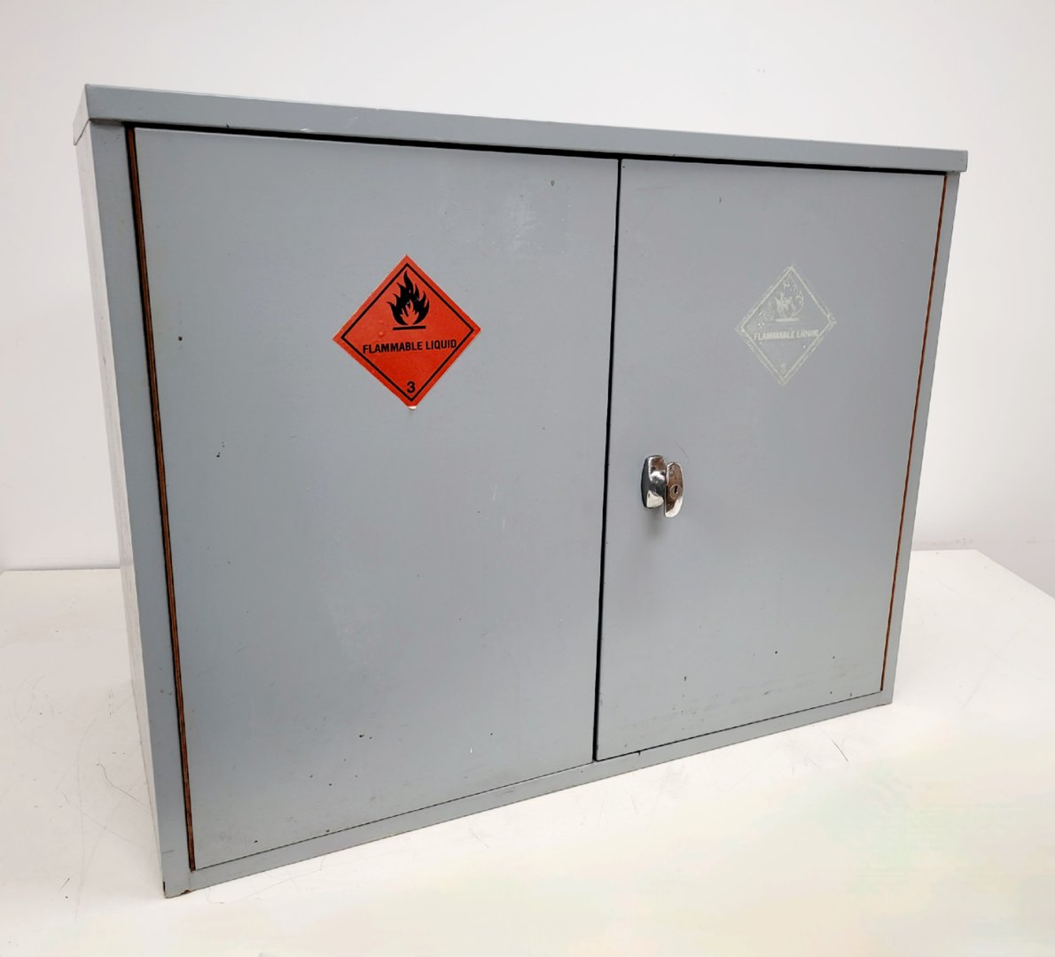 Image of Grey Hazardous Flammable Chemical Cabinet Lab Storage COSHH