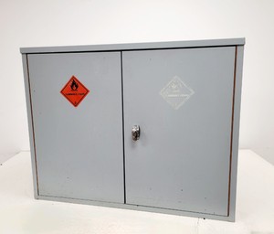 Thumbnail image of Grey Hazardous Flammable Chemical Cabinet Lab Storage COSHH
