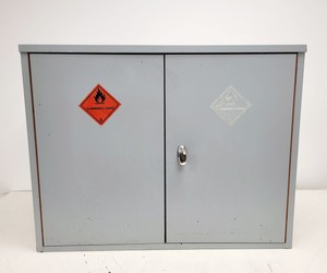 Thumbnail image of Grey Hazardous Flammable Chemical Cabinet Lab Storage COSHH