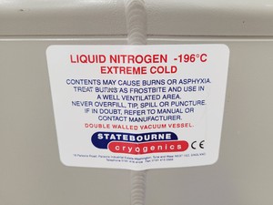 Thumbnail image of Statebourne Cryogenics Biorack 6000 Liquid Nitrogen Tank Dewar