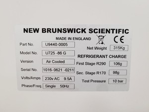 Thumbnail image of New Brunswick Scientific Innova U725 Ultra Low Temperature Lab Freezer