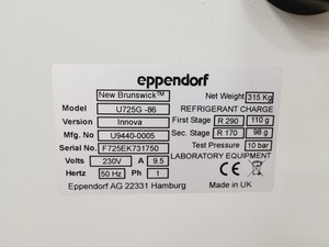 Thumbnail image of Eppendorf New Brunswick Scientific Innova U725-G Ultra Low Temperature Freezer 