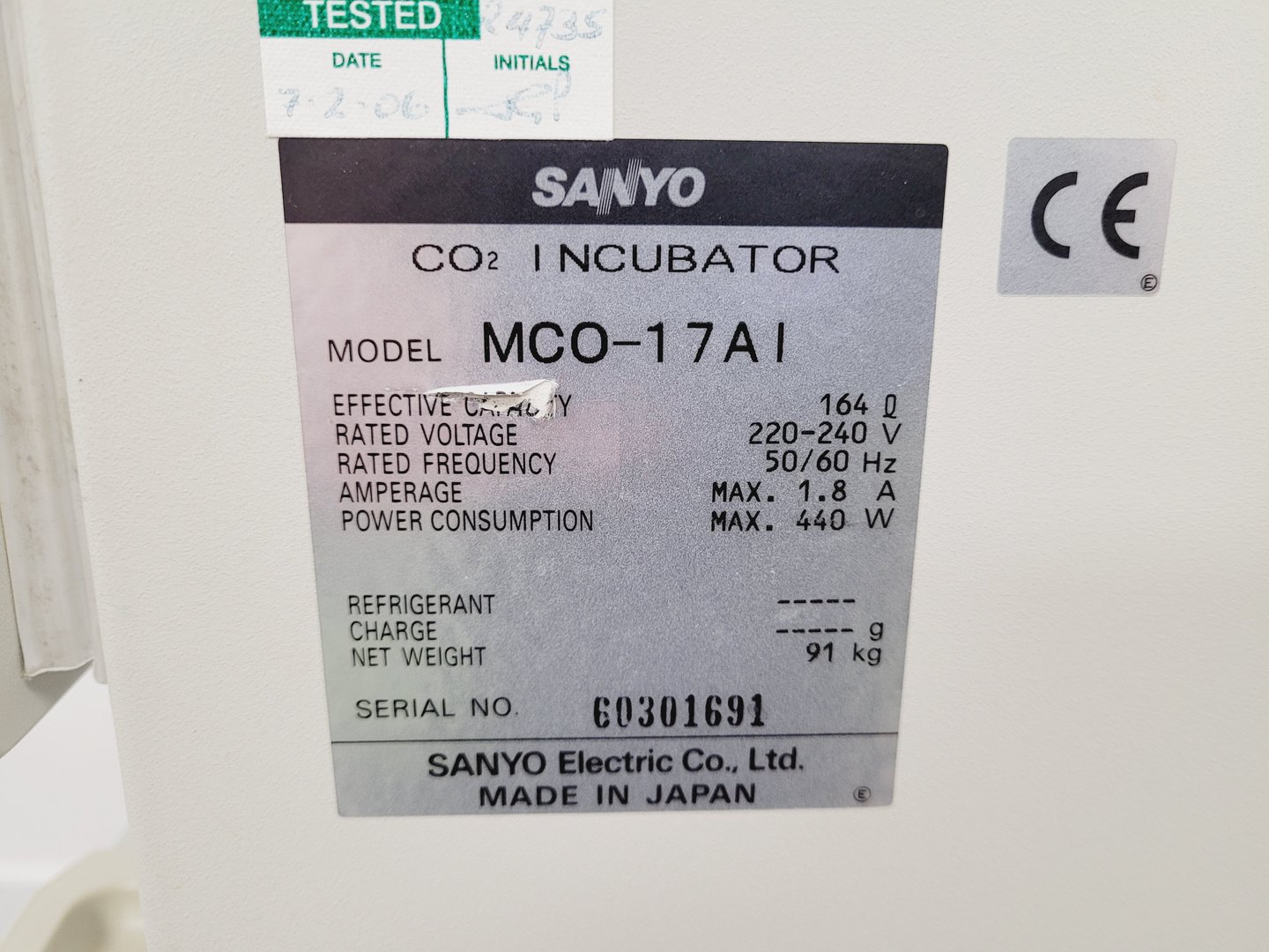 Image of Sanyo CO2 Incubator Double Stack MCO-17AI MCO-18AIC (UV) Lab