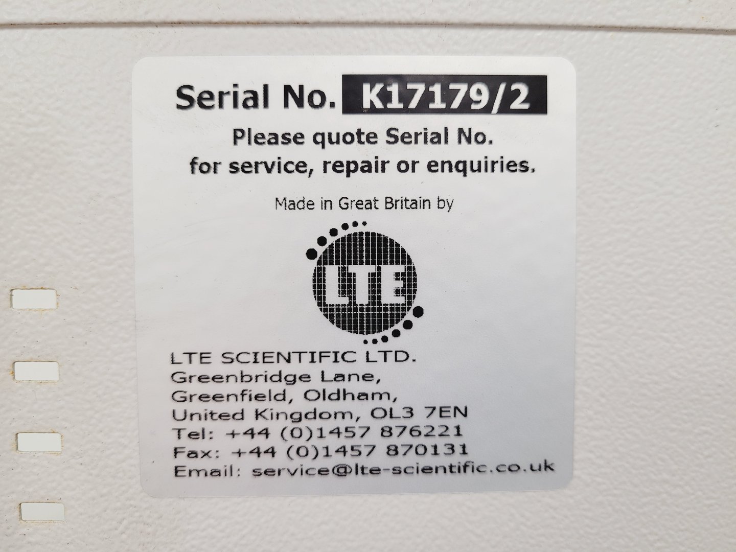 Image of LTE Scientific Benchtop Drying Cabinet 180L Lab