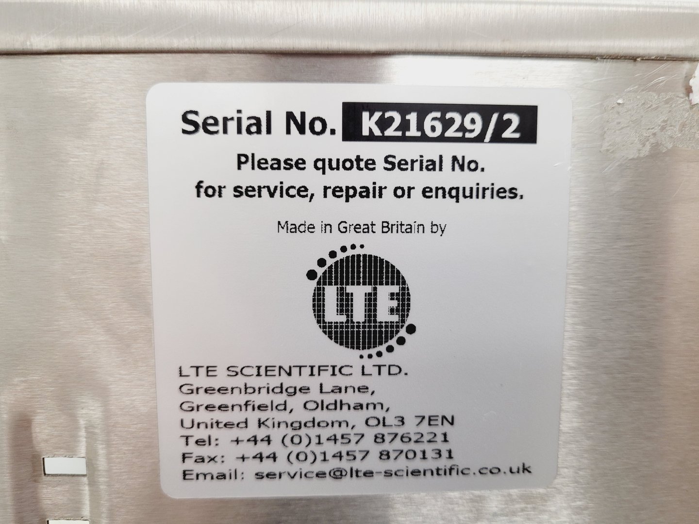 Image of LTE Scientific Benchtop Laboratory Drying Cabinet Model 322/0101/00 Lab
