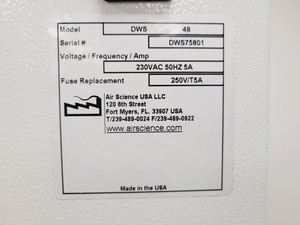 Thumbnail image of Air Science DWS 48 Downdraft Fume Hood- 48" / 1200mm Wide Downflow Workstation