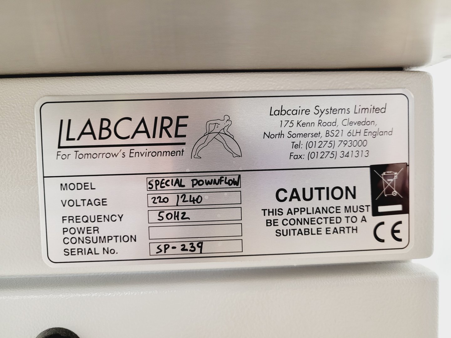 Image of Labcaire Special Downflow Laboratory Workstation Bench Lab