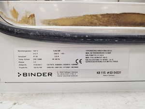 Thumbnail image of Binder KB 115 Cooling Laboratory Incubator Lab