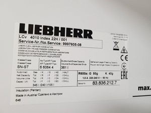 Thumbnail image of Liebherr Mediline Fridge Freezer Type 6 6064 4 Lab Faulty Freezer