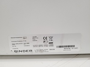 Thumbnail image of Binder CB 210 CO2 Incubator Lab