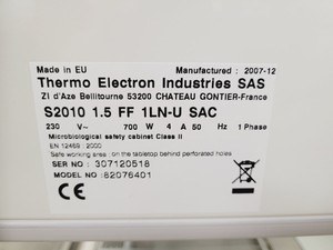 Thumbnail image of Thermo Scientific Holten LaminAir Class 2 Safety Cabinet Model no. 82076401 Lab