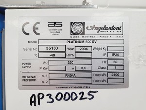 Thumbnail image of Angelantoni Platinum 500 SV Ultra Low Temperature Freezer -45˚C Lab