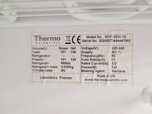 Thumbnail image of Thermo Scientific ES Series Laboratory Freezer 151F-AEW-TS Lab