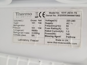 Thumbnail image of Thermo Scientific ES Series Lab Freezer 151F-AEW-TS Lab