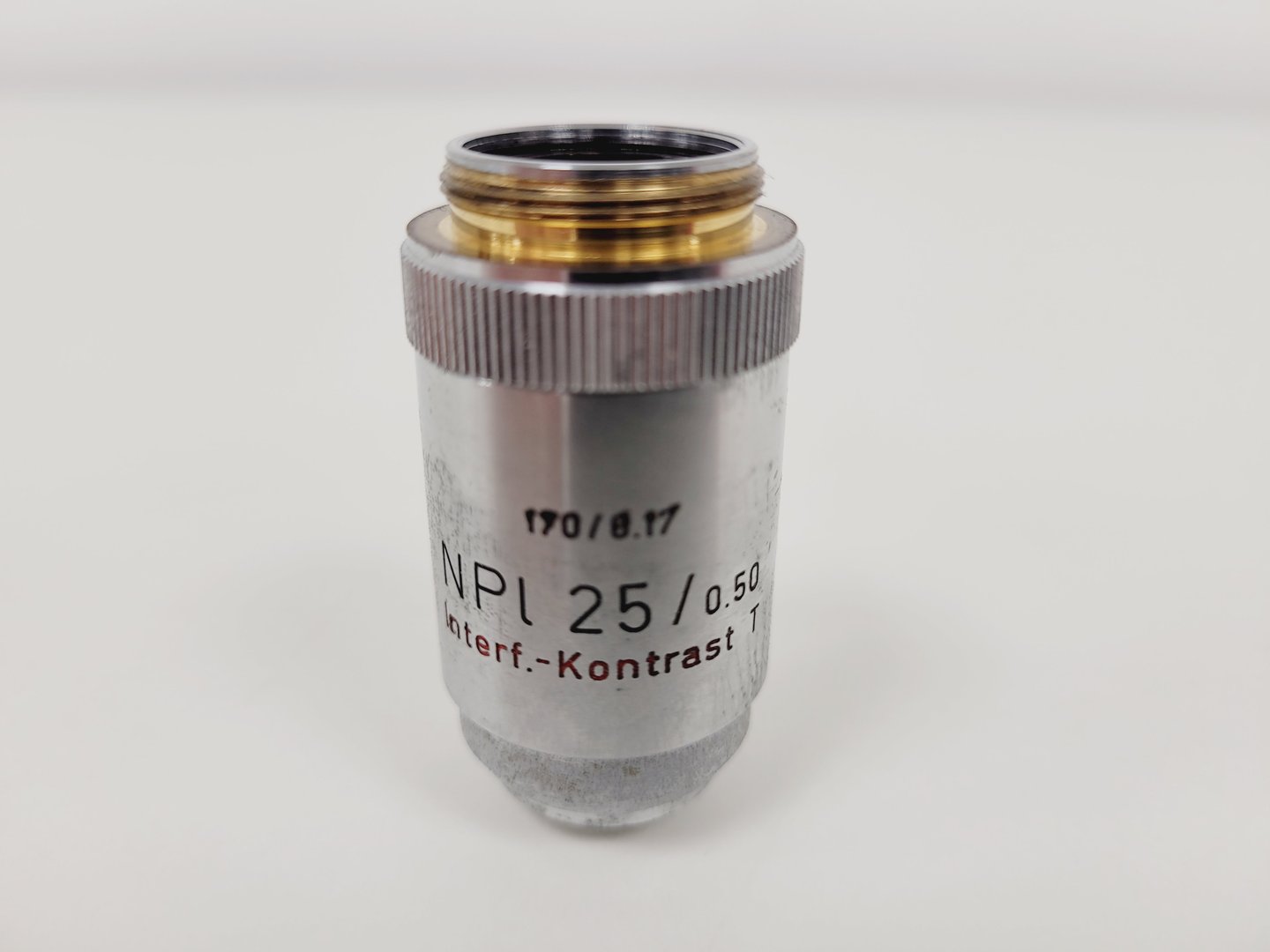 Image of Set of 3 x Leitz Wetzlar 170/0.17 NPL Microscope Objectives  and Eyepieces Lab