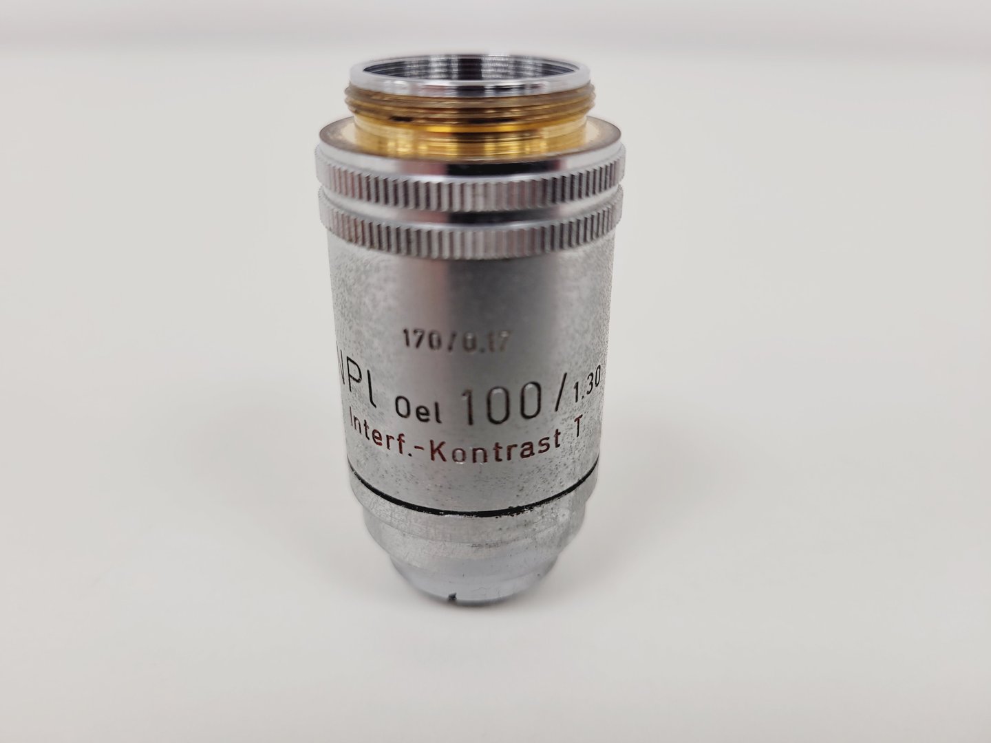 Image of Set of 3 x Leitz Wetzlar 170/0.17 NPL Microscope Objectives  and Eyepieces Lab