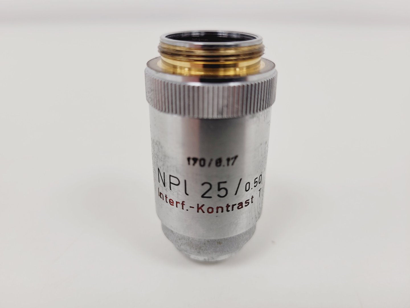 Image of Set of 3 x Leitz Wetzlar 170/0.17 NPL Microscope Objectives  and Eyepieces Lab