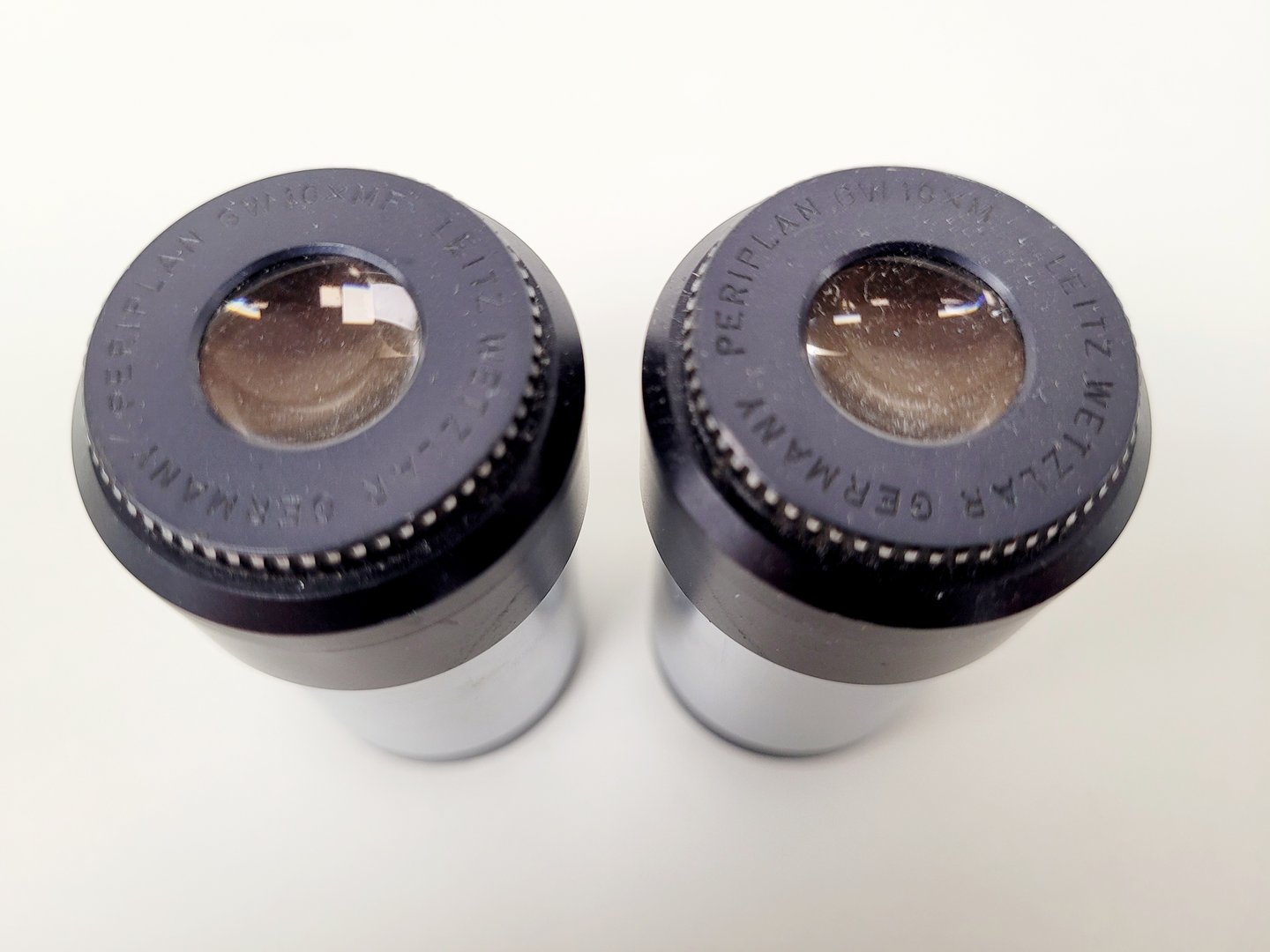 Image of Set of 3 x Leitz Wetzlar 170/0.17 NPL Microscope Objectives  and Eyepieces Lab