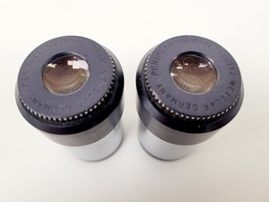 Thumbnail image of Set of 3 x Leitz Wetzlar 170/0.17 NPL Microscope Objectives  and Eyepieces Lab
