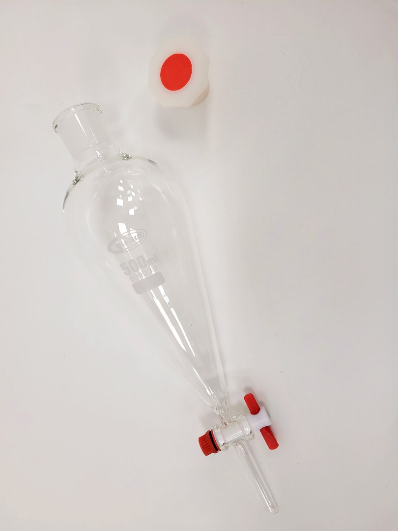 Image of 182 x Glassco 149.202.05 Squibb Shaped Separating Funnels 500mL