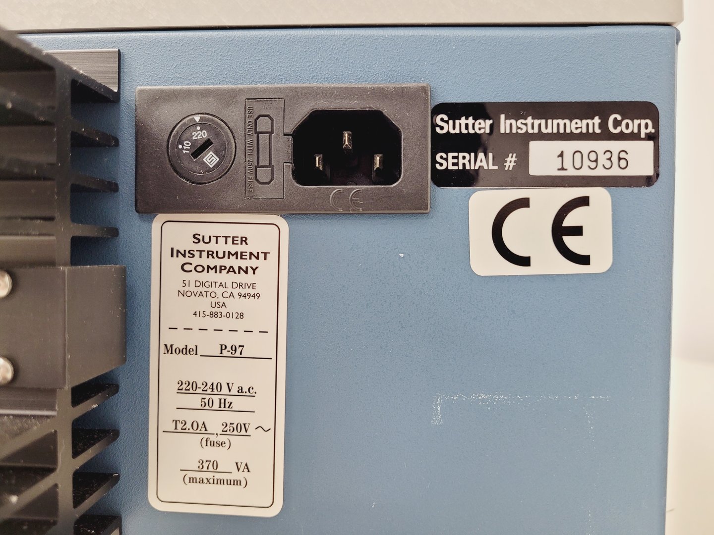 Image of Sutter Instruments Co. Model P-97 Flaming Brown Micropipette Puller Lab