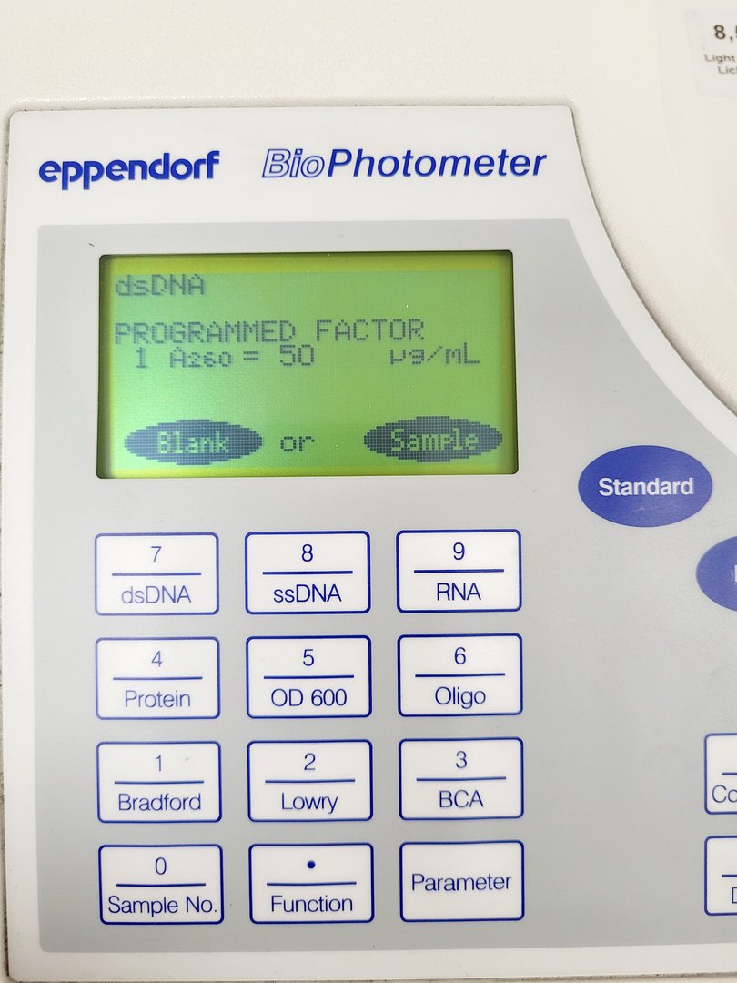 Image of Eppendorf Biophotometer Spectrophotometer 6131 UV/VIS Lab