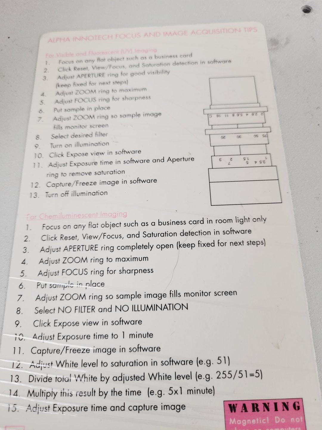 Image of Alpha Innotech Alpalmager 3400 Gel Imaging Transilluminator Lab