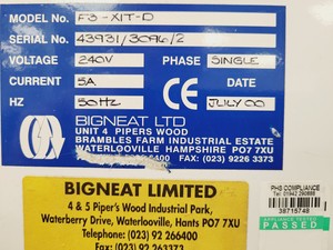 Thumbnail image of Bigneat F3-XIT-D Powder Weighing and Handling Cabinet Lab