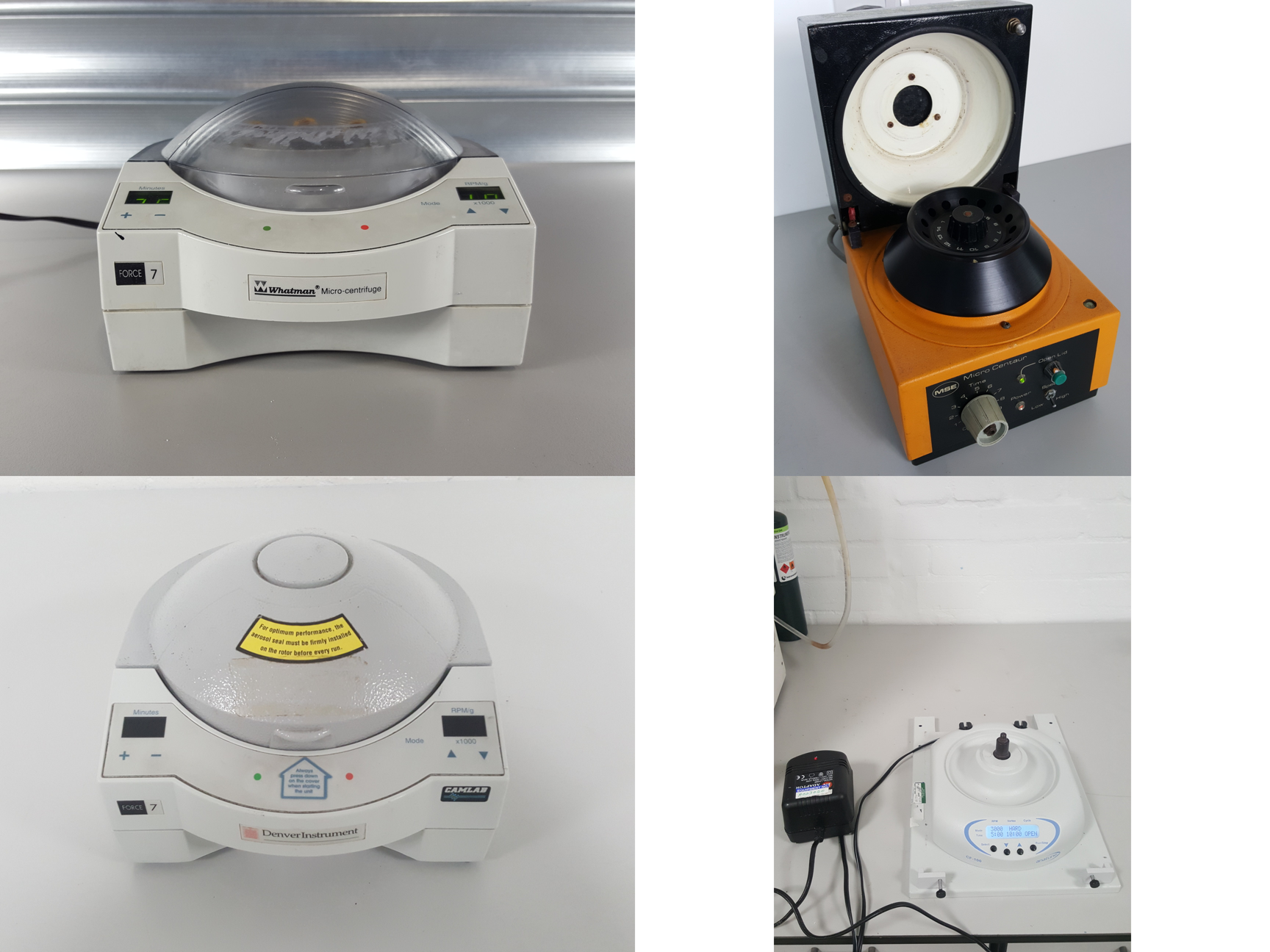 Image of Lot of Benchtop Laboratory Centrifuges - Sorvall, Appligene, Heraeus Lab