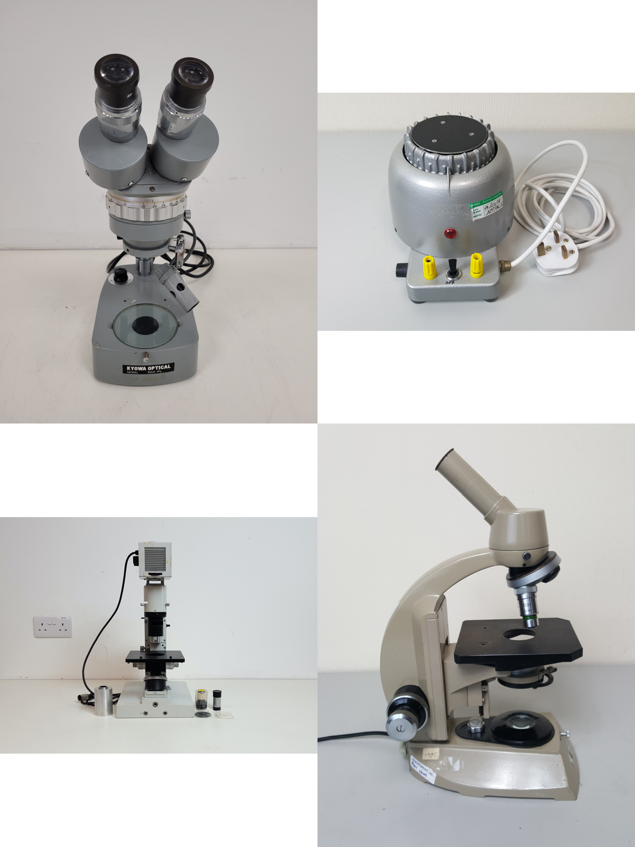 Image of Large Lot of 57 Benchtop Laboratory Microscopes - Vickers, Swift, Reichert, Lab