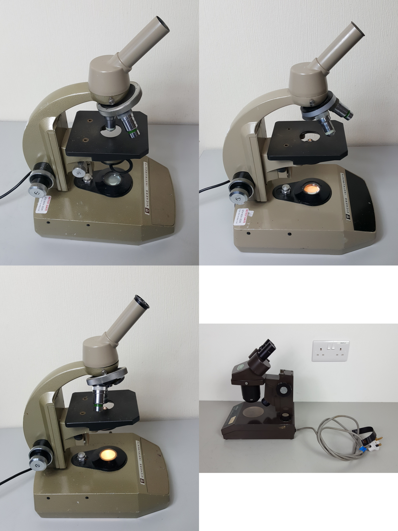 Image of Large Lot of 57 Benchtop Laboratory Microscopes - Vickers, Swift, Reichert, Lab