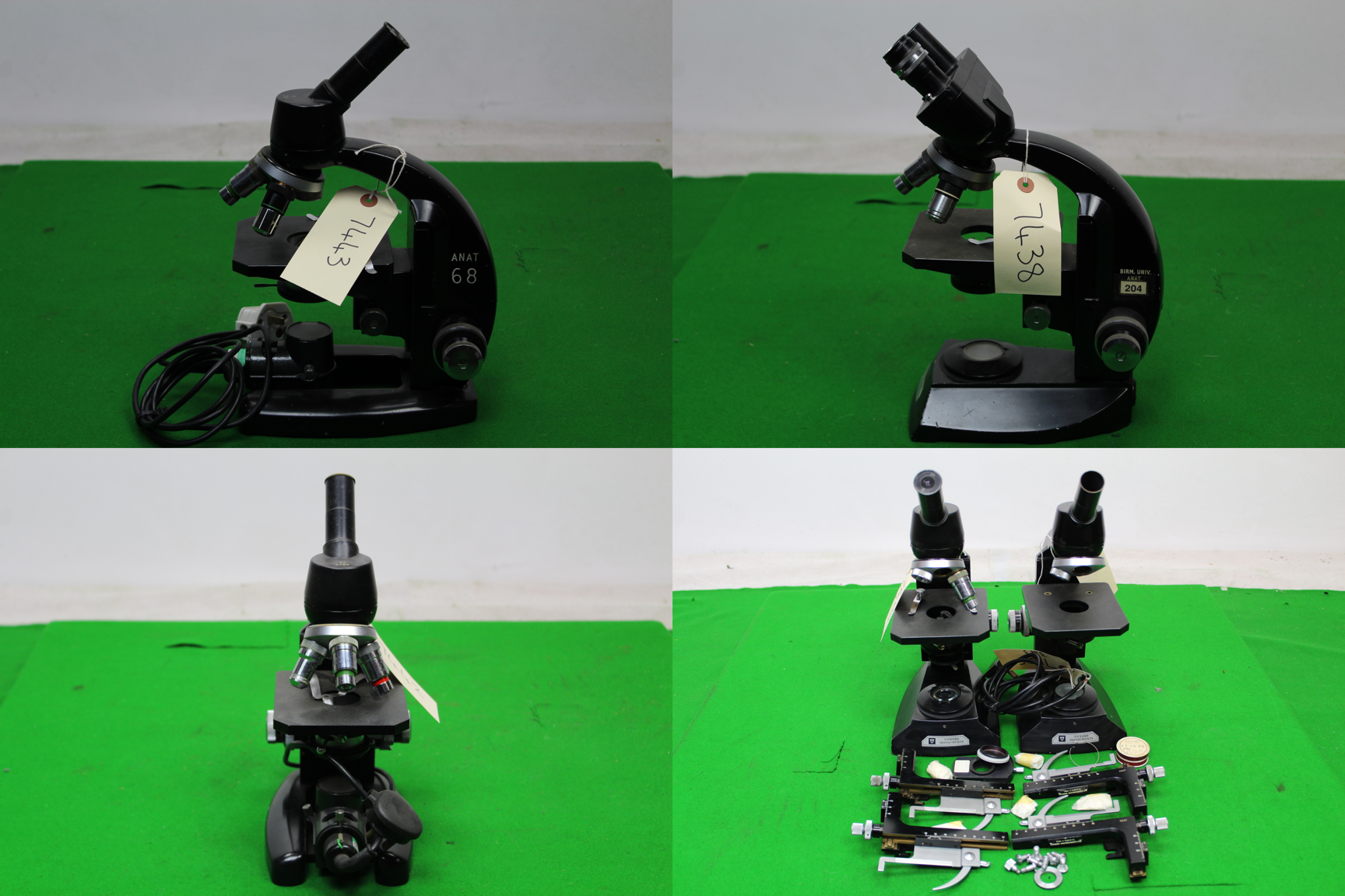 Image of Large Lot of 57 Benchtop Laboratory Microscopes - Vickers, Swift, Reichert, Lab