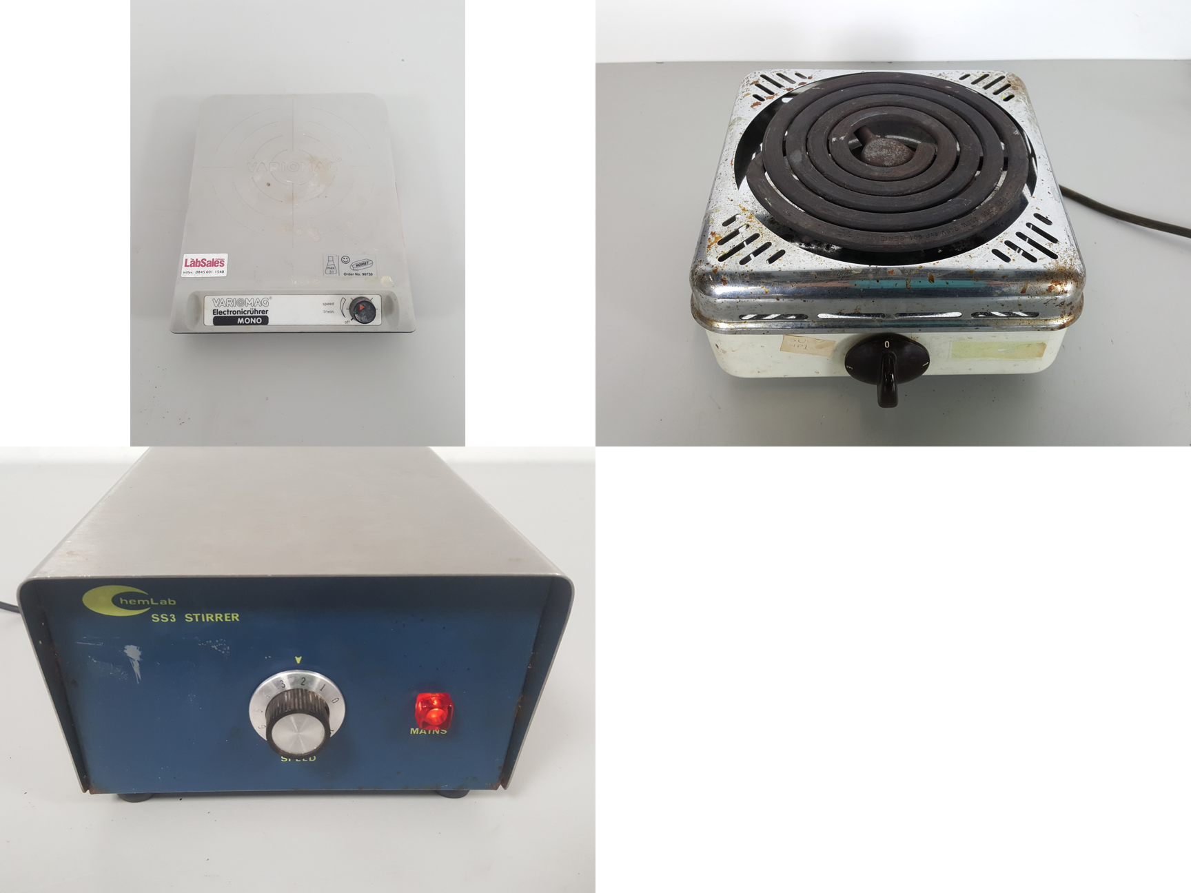 Image of Lot of Laboratory Magnetic Stirrers & Hotplates IKA, Fisher, Stuarts, Tecam Lab