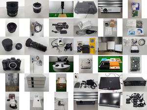 Thumbnail image of Large Job Lot of AV Equipment Cameras, Camcorders, Lenses, Projectors, TVs