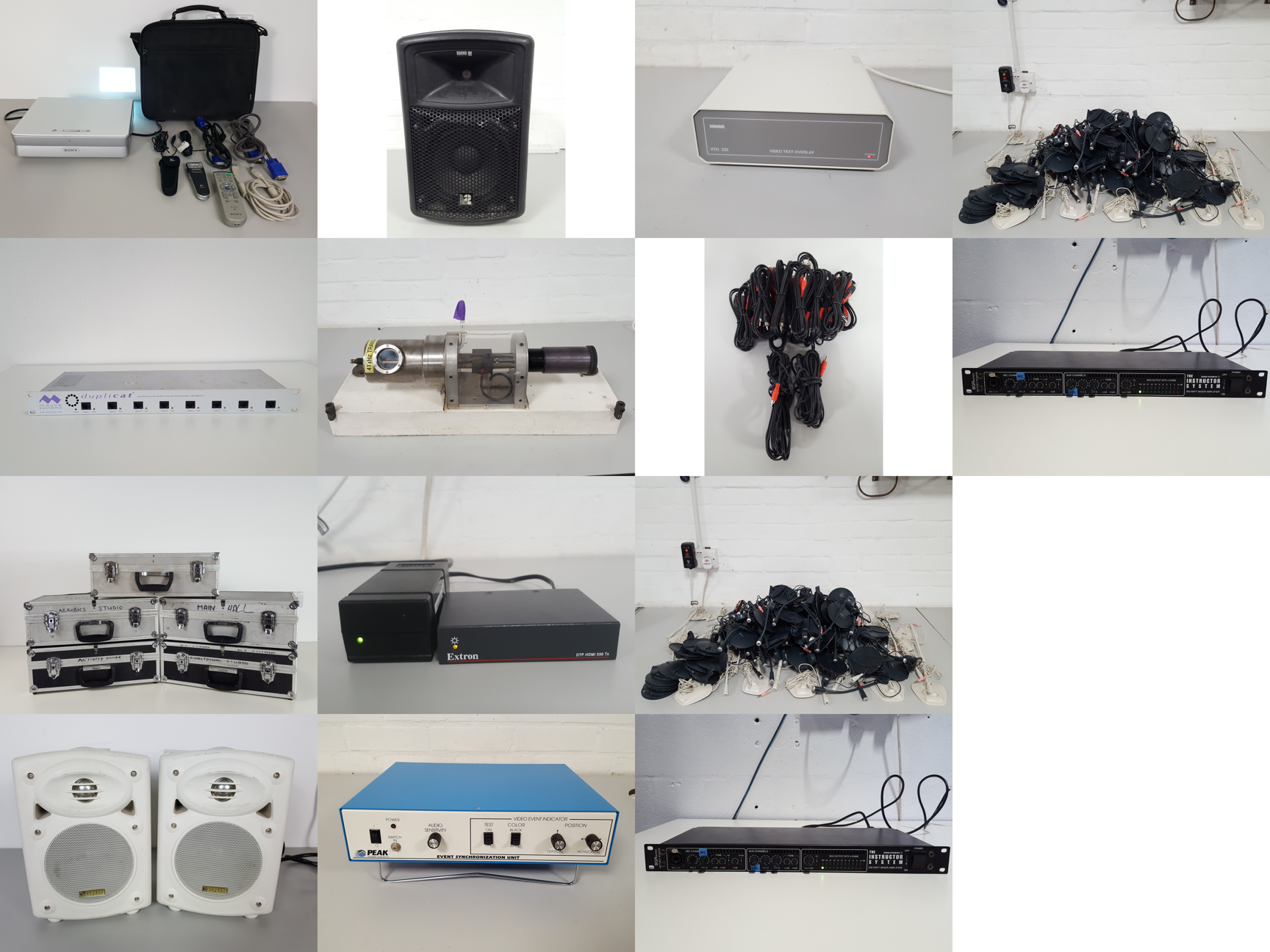 Image of Large Job Lot of AV Equipment Cameras, Camcorders, Lenses, Projectors, TVs