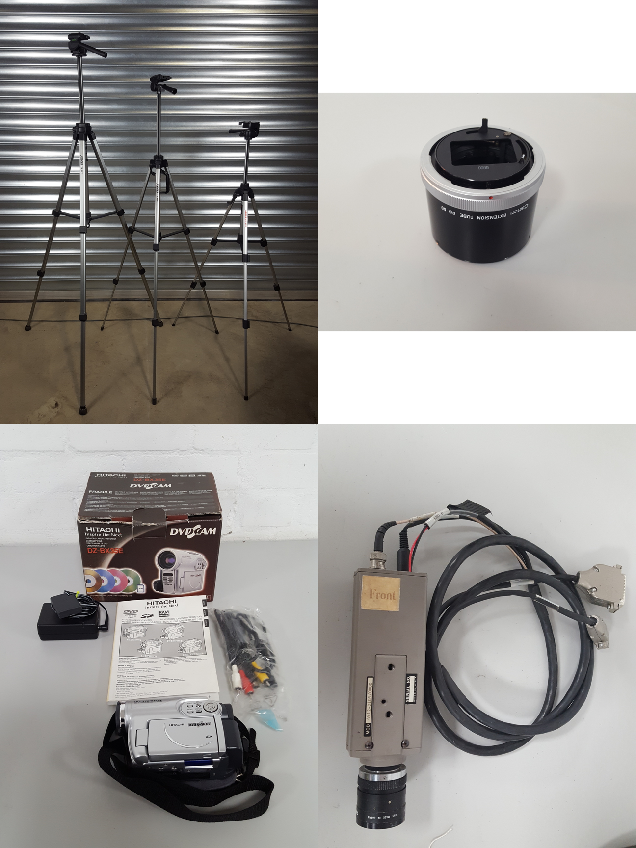 Image of Large Job Lot of AV Equipment Cameras, Camcorders, Lenses, Projectors, TVs