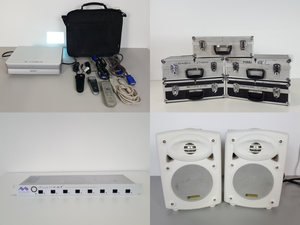 Thumbnail image of Large Job Lot of AV Equipment Cameras, Camcorders, Lenses, Projectors, TVs