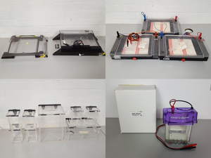 Thumbnail image of Lot of Laboratory Gel Electrophoresis Equipment - Tanks, Power Supplies Lab