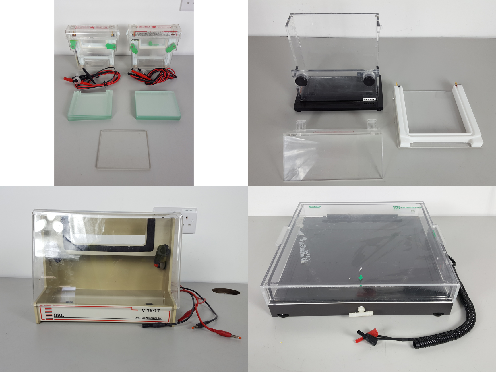 Image of Lot of Laboratory Gel Electrophoresis Equipment - Tanks, Power Supplies Lab