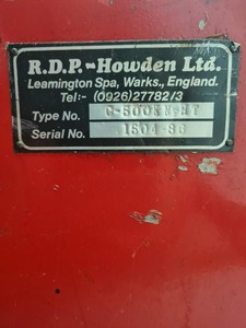 Thumbnail image of R.D.P.- Howden Hydraulic Press & Pump System