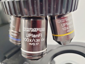 Thumbnail image of Olympus BX40 Microscope Without Stage - UPlanFl 10X 60X 100X Lab