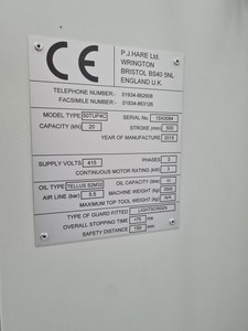 Thumbnail image of Hare 50TUP4C Hydraulic Press 